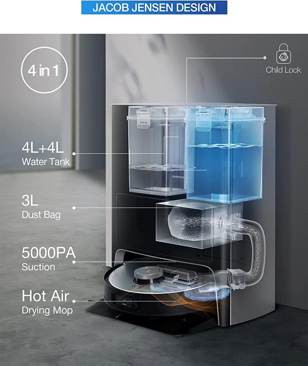 جارو رباتیک اکووکس مدل X1 Omni