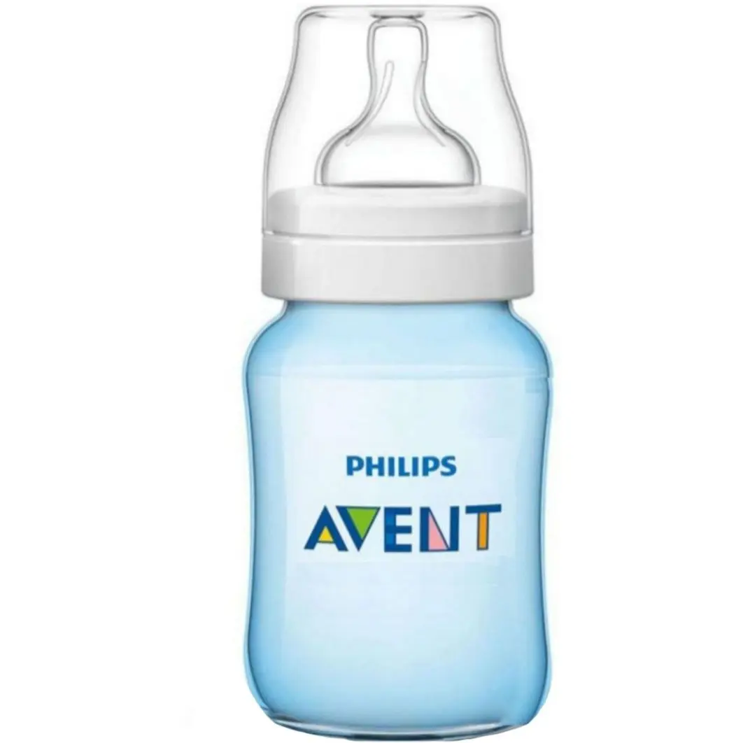 شیشه شیر طلقی 1+ ماه کلاسیک پلاس New فیلیپس اونت Philips Avent ظرفیت 260 میلی لیتر دو عددی 2 قطره