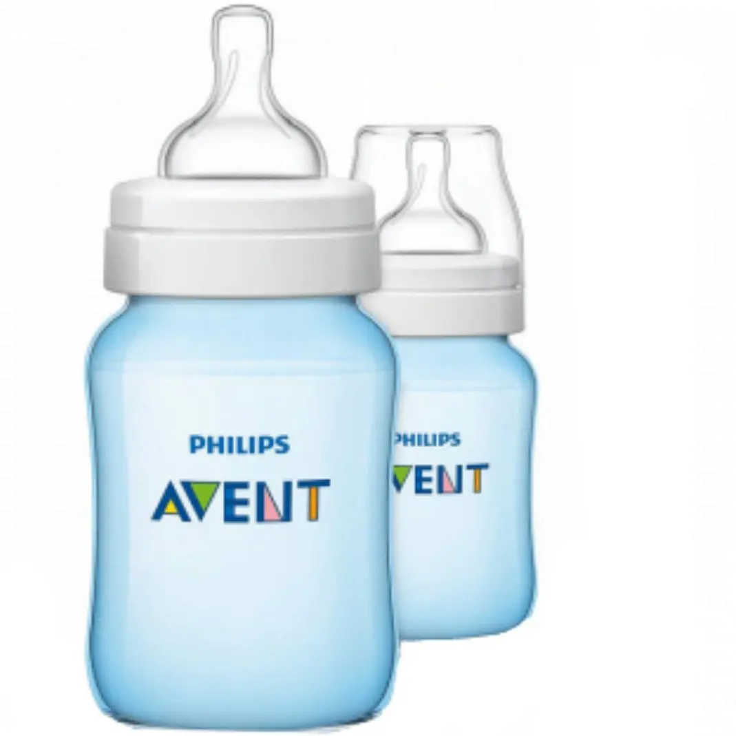 شیشه شیر طلقی 1+ ماه کلاسیک پلاس New فیلیپس اونت Philips Avent ظرفیت 260 میلی لیتر دو عددی 2 قطره