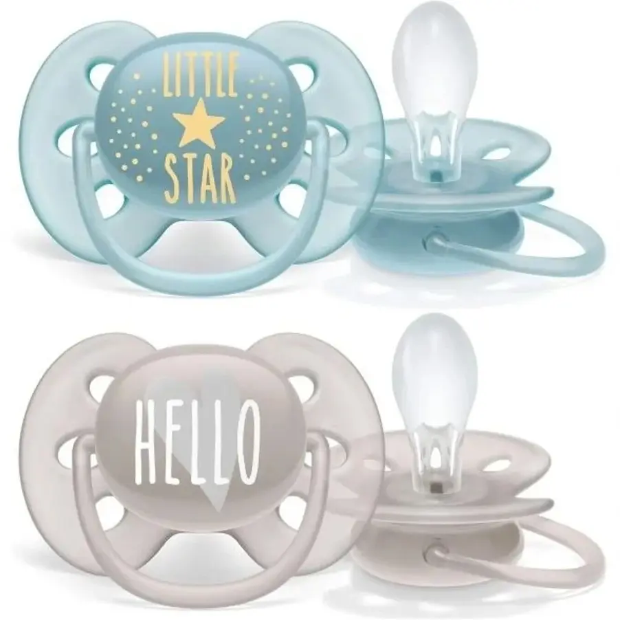 پستانک فیلیپس اونت الترا سافت بسته 2 عددی 6 تا 18 ماه طرح Little Star